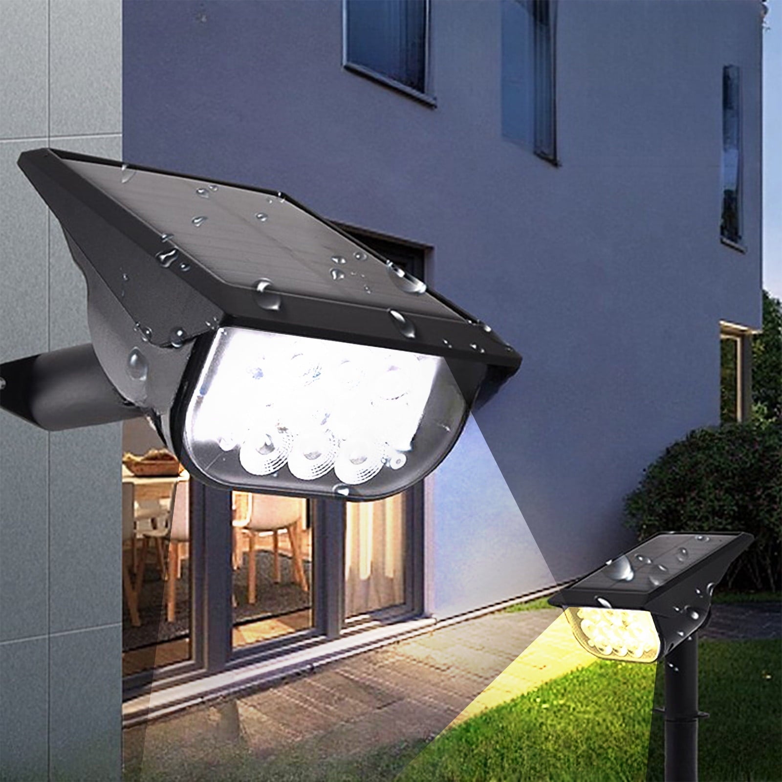 Solarni LED Reflektor za Dvorište – 20 LED Baštenska Solarna Lampa sa Senzorom Svetla - Topopusti