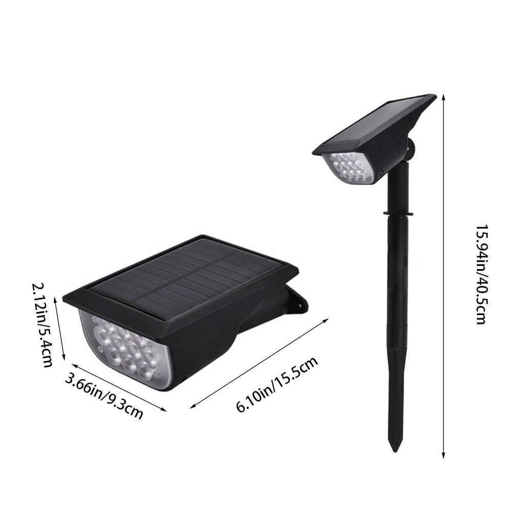 Solarni LED Reflektor za Dvorište – 20 LED Baštenska Solarna Lampa sa Senzorom Svetla - Topopusti