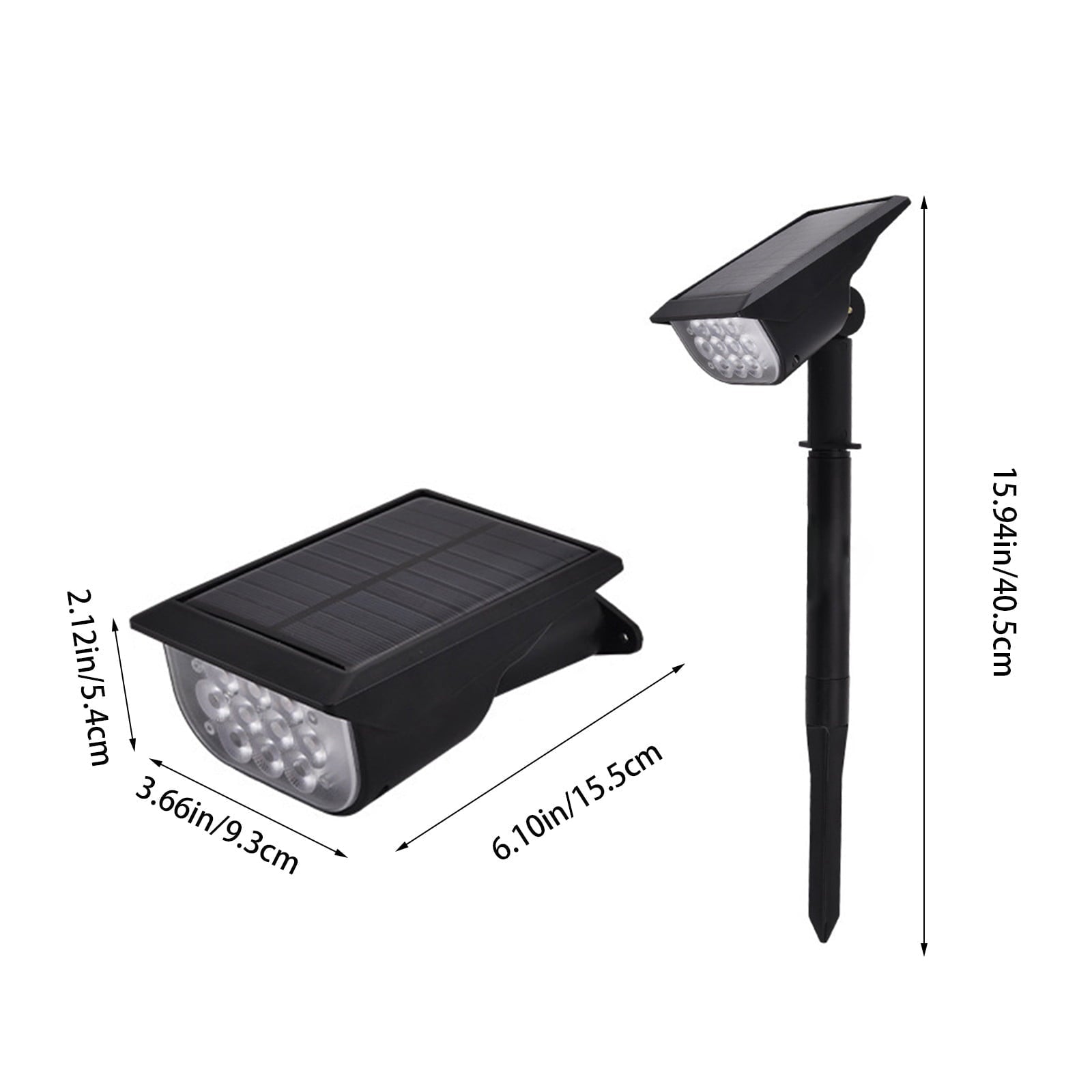 Solarni LED Reflektor za Dvorište – 20 LED Baštenska Solarna Lampa sa Senzorom Svetla - Topopusti