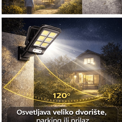 💡 Solarno LED svetlo sa senzorom pokreta – snažno spoljašnje osvetljenje - Topopusti