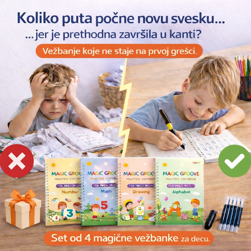 Magične vežbanke, Set od 4 magične vežbanke za decu