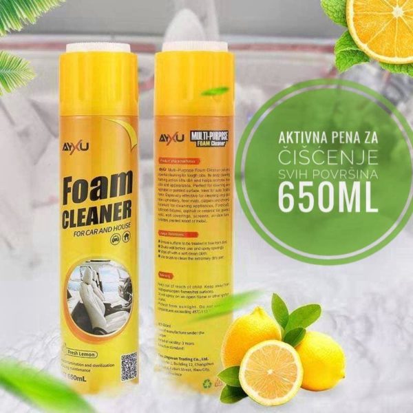 Višenamenska aktivna pena za čišćenje svih površina, 1+1 Gratis, 2x650ml, Foam Cleaner - Topopusti