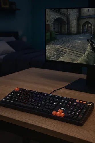 Weibo WB - 555 Mehanička Gaming Tastatura RGB – Red Switch, Full Size, USB, QWERTY - Topopusti