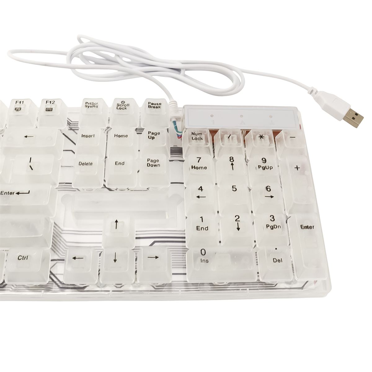Yelandar AN - T10 RGB Transparent Gaming Tastatura – Mehanički Osećaj, Rainbow LED Osvetljenje, USB Žična - Topopusti