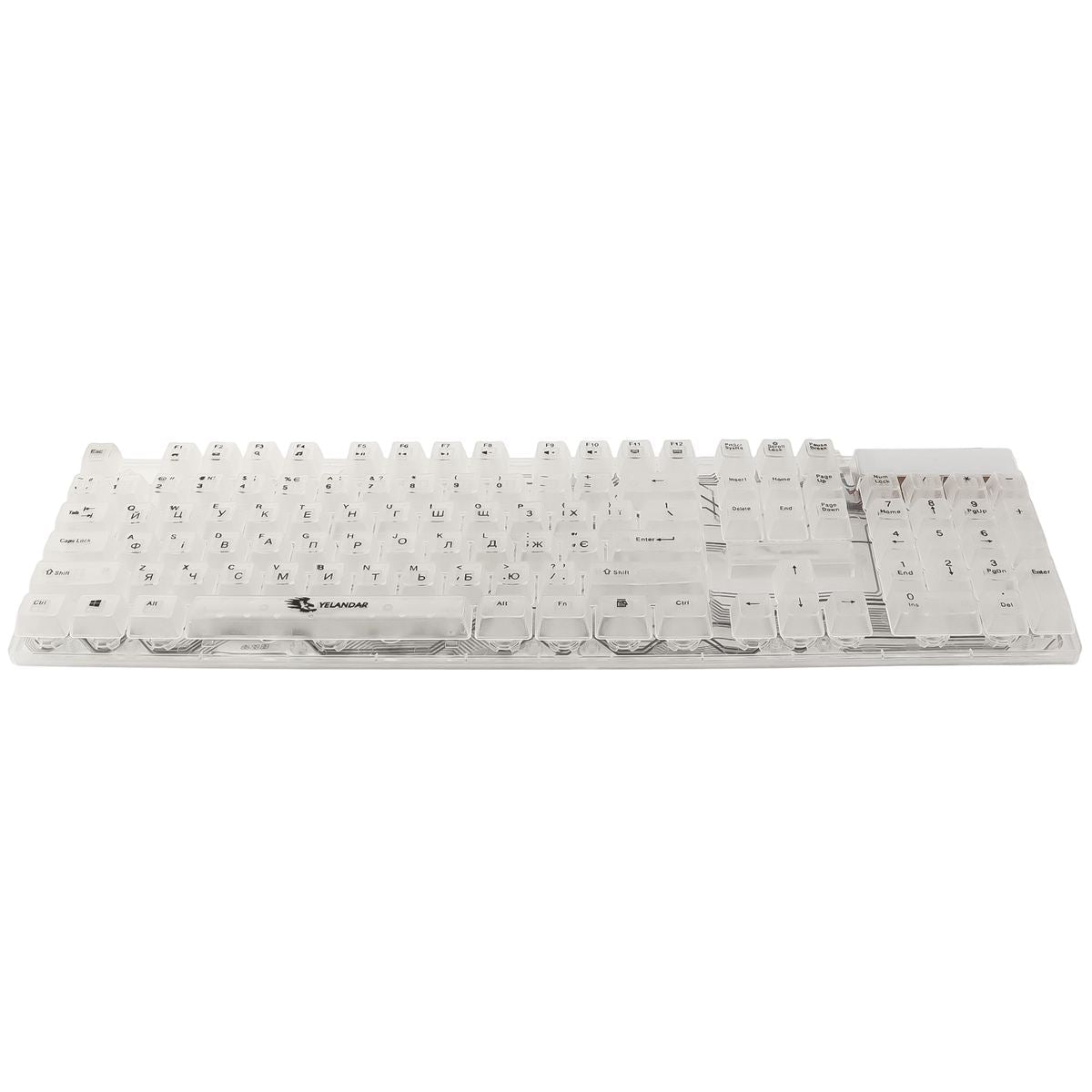 Yelandar AN - T10 RGB Transparent Gaming Tastatura – Mehanički Osećaj, Rainbow LED Osvetljenje, USB Žična - Topopusti